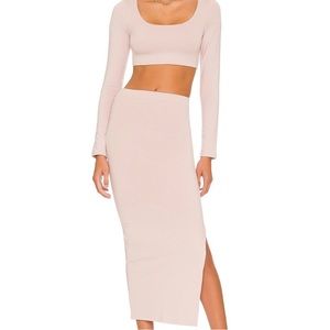 Re Ona long sleeve Top and Matching Midid Skirt Set